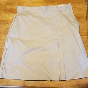 Khaki uniform skort